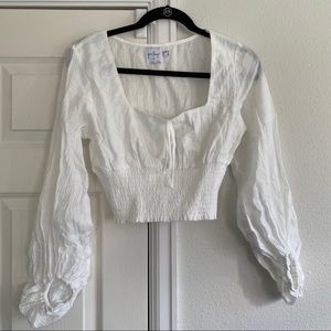 Princess Polly white long sleeve top